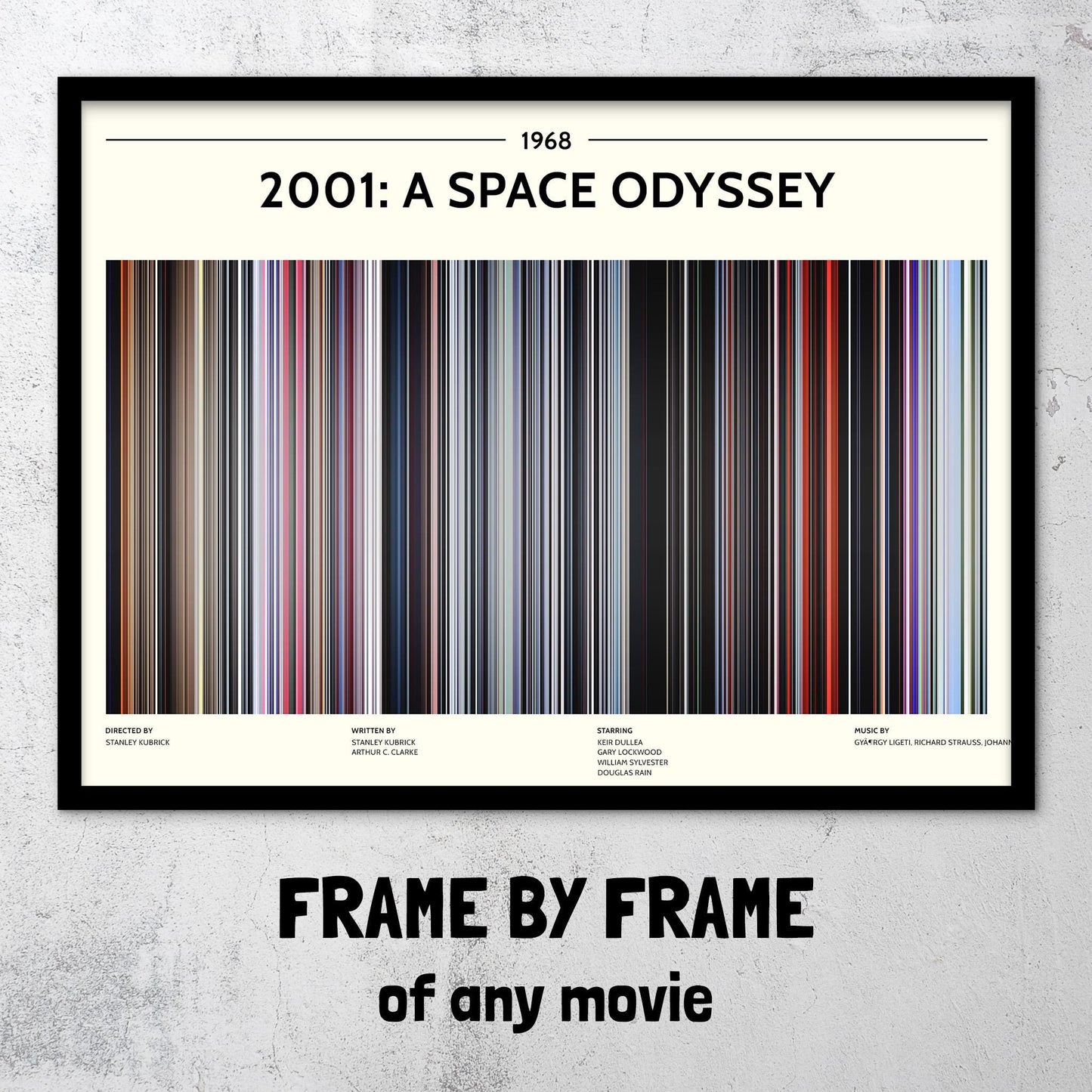 2001: A Space Odyssey (1968) Barcode Palette